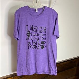 Disney Etsy Haunted Mansion Purple Graphic T-Shirt-‎ L